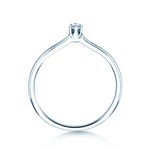 Anello di Fidanzamento Royal in 14K oro bianco con diamante 0,05ct H/SI