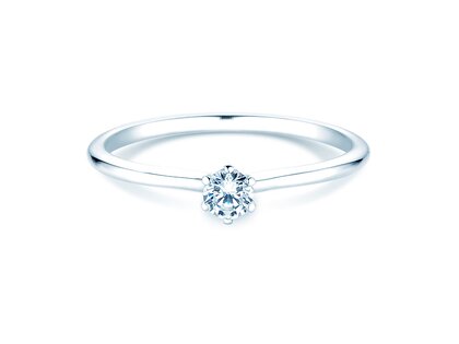 Anello di Fidanzamento Royal in 9K oro bianco con diamante 0,15ct H/SI