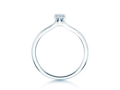 Anello di Fidanzamento Royal in 9K oro bianco con diamante 0,15ct H/SI