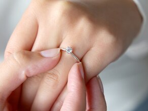 Anello di Fidanzamento Royal in 9K oro bianco con diamante 0,25ct G/SI