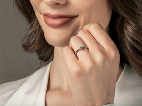 Anello di Fidanzamento Royal in 14K oro giallo con diamante 0,30ct G/SI