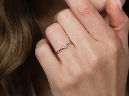 Anello di Fidanzamento Spirit in argento 925/- con diamante 0,15ct G/VS