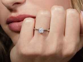 Anello di Fidanzamento Spirit in 9K oro bianco con diamante 1,00ct H/SI