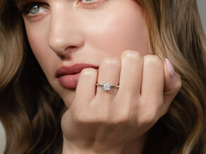 Anello di Fidanzamento Spirit in 9K oro bianco con diamante 1,00ct G/SI