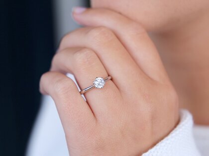 Anello di Fidanzamento Spirit in 9K oro bianco con diamante 1,00ct G/SI
