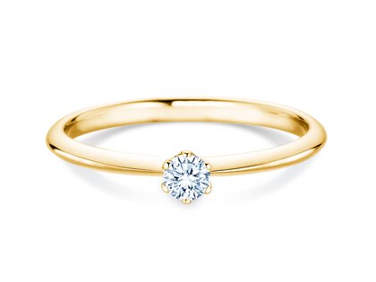 Anello di Fidanzamento The One in 14K oro giallo con diamante 0,15ct H/SI