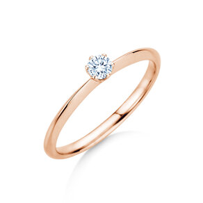 Anello di Fidanzamento The One in 9K oro rosa con diamante 0,15ct H/SI