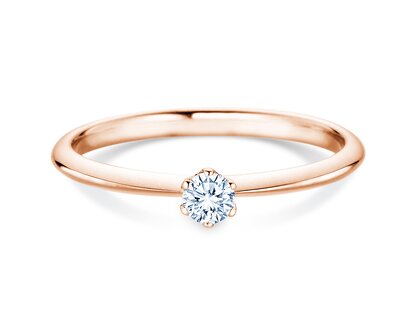 Anello di Fidanzamento The One in 9K oro rosa con diamante 0,15ct H/SI