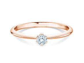 Anello di Fidanzamento The One in 9K oro rosa con diamante 0,15ct H/SI