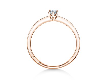 Anello di Fidanzamento The One in 9K oro rosa con diamante 0,15ct H/SI