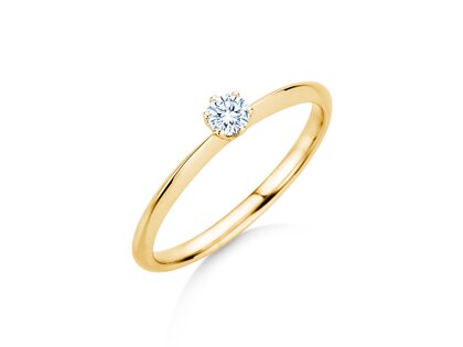 Anello di Fidanzamento The One in 14K oro giallo con diamante 0,15ct H/SI