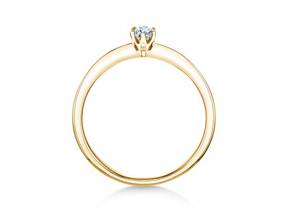 Anello di Fidanzamento The One in 14K oro giallo con diamante 0,15ct H/SI