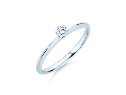 Anello di Fidanzamento The One in argento 925/- con diamante 0,15ct G/IF