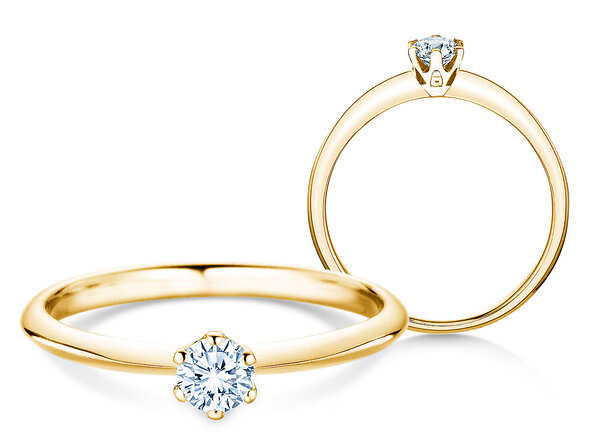 Anello di Fidanzamento The One in 14K oro giallo con diamante 0,25ct G/SI