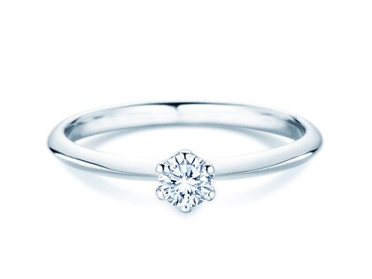 Anello di Fidanzamento The One in 14K oro bianco con diamante 0,25ct H/SI