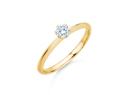 Anello di Fidanzamento The One in 14K oro giallo con diamante 0,25ct G/SI