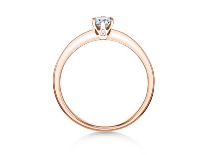Anello di Fidanzamento The One in 9K oro rosa con diamante 0,25ct H/SI