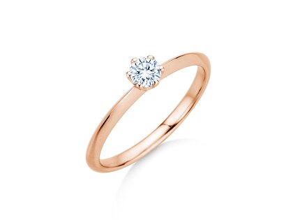 Anello di Fidanzamento The One in 9K oro rosa con diamante 0,25ct H/SI