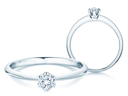 Anello di Fidanzamento The One in 14K oro bianco con diamante 0,25ct H/SI