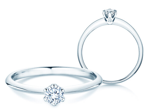 Anello di Fidanzamento The One in 14K oro bianco con diamante 0,25ct H/SI