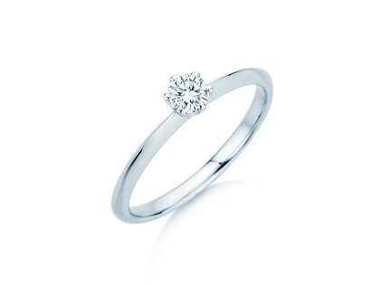 Anello di Fidanzamento The One in 14K oro bianco con diamante 0,25ct H/SI