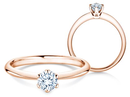 Anello di Fidanzamento The One in 9K oro rosa con diamante 0,40ct G/SI