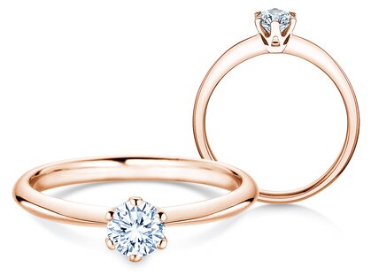 Anello di Fidanzamento The One in 18K oro rosa con diamante 0,40ct G/SI