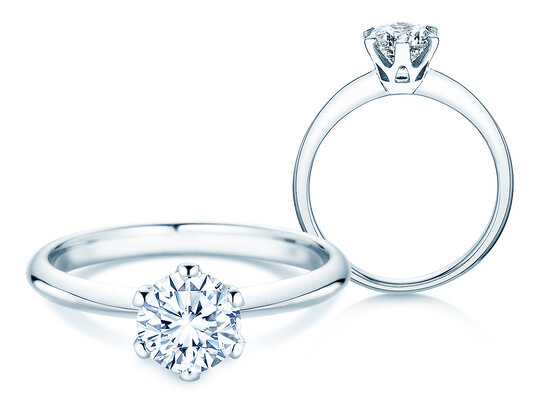 Anello di Fidanzamento The One in 9K oro bianco con diamante 1,00ct H/SI