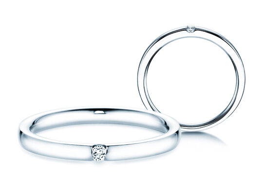 Anello di Fidanzamento Destiny in argento 925/- con diamante 0,03ct H/SI