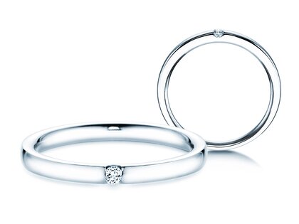 Anello di Fidanzamento Destiny in 14K oro bianco con diamante 0,03ct H/SI