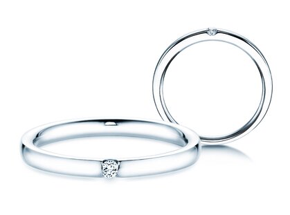 Anello di Fidanzamento Destiny in 14K oro bianco con diamante 0,03ct H/SI