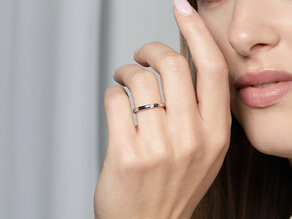 Anello di Fidanzamento Destiny in 14K oro bianco con diamante 0,03ct H/SI