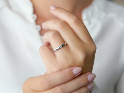 Anello di Fidanzamento Destiny in argento 925/- con diamante 0,10ct H/SI