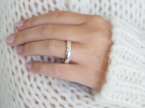 Anello di Fidanzamento Destiny in 14K oro bianco con diamante 0,20ct H/SI