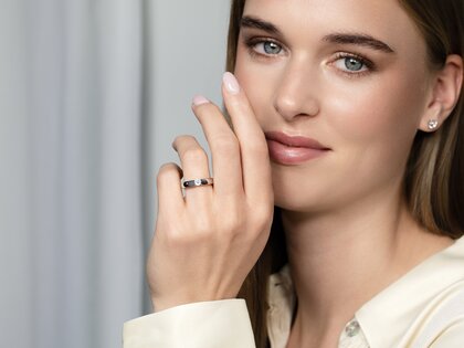 Anello di Fidanzamento Destiny in 14K oro bianco con diamante 0,20ct H/SI