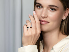 Anello di Fidanzamento Destiny in 14K oro bianco con diamante 0,20ct H/SI