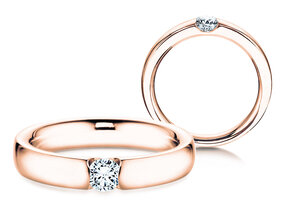 Anello di Fidanzamento Destiny in 18K oro rosa con diamante 0,10ct G/SI