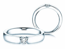 Anello di Fidanzamento Destiny in 14K oro bianco con diamante 0,10ct G/SI