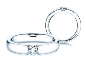 Anello di Fidanzamento Destiny in 9K oro bianco con diamante 0,25ct G/SI