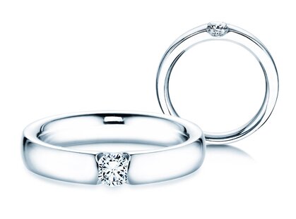 Anello di Fidanzamento Destiny in 14K oro bianco con diamante 0,25ct G/SI