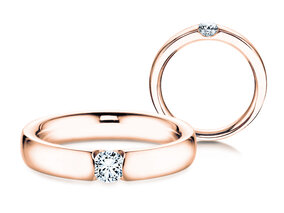 Anello di Fidanzamento Destiny in 9K oro rosa con diamante 0,25ct G/SI