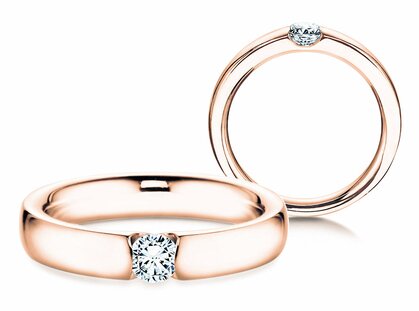 Anello di Fidanzamento Destiny in 14K oro rosa con diamante 0,10ct G/SI