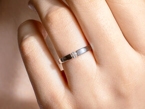 Anello di Fidanzamento Infinity Petite in oro bianco