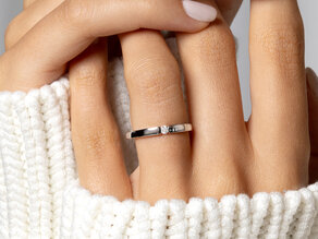 Anello di Fidanzamento Infinity Petite in 14K oro rosa con diamante 0,06ct G/SI