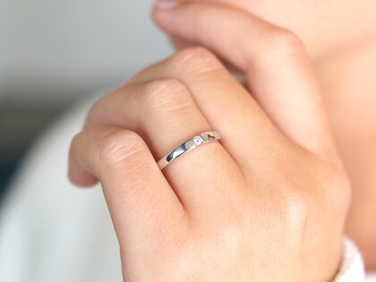 Anello di Fidanzamento Infinity Petite in 14K oro bianco con diamante 0,06ct G/SI