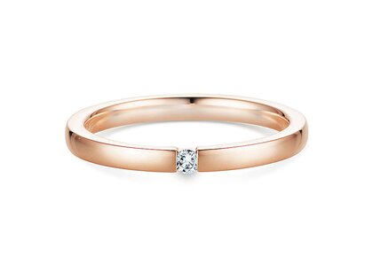 Anello di Fidanzamento Infinity in 14K oro rosa con diamante 0,03ct G/SI