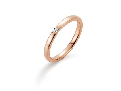 Anello di Fidanzamento Infinity in 14K oro rosa con diamante 0,03ct G/SI