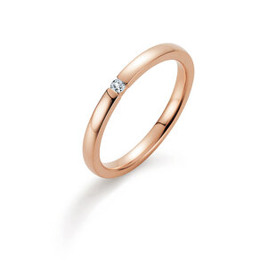Anello di Fidanzamento Infinity in 14K oro rosa con diamante 0,03ct G/SI
