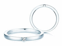 Anello di Fidanzamento Infinity in argento 925/- con diamante 0,03ct G/SI