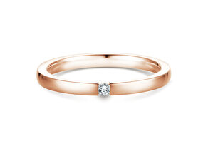 Anello di Fidanzamento Infinity in 14K oro rosa con diamante 0,07ct H/SI